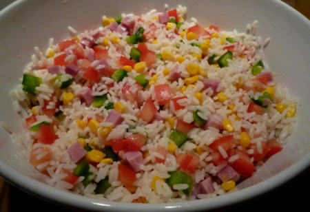 salade de riz-apport complet