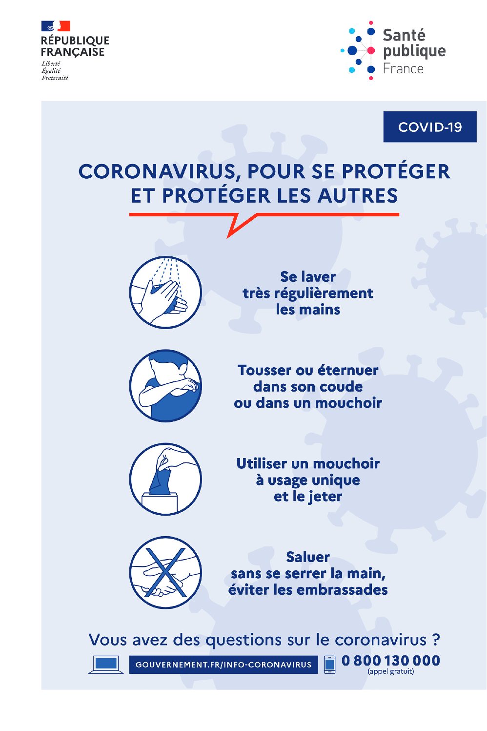 Les gestes barrières contre le Coronavirus (Covid-19)